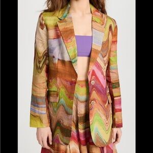 ULLA JOHNSON Elias Jacket Canyon Sunset Medium $950 Runway 2024 Blazer RARE